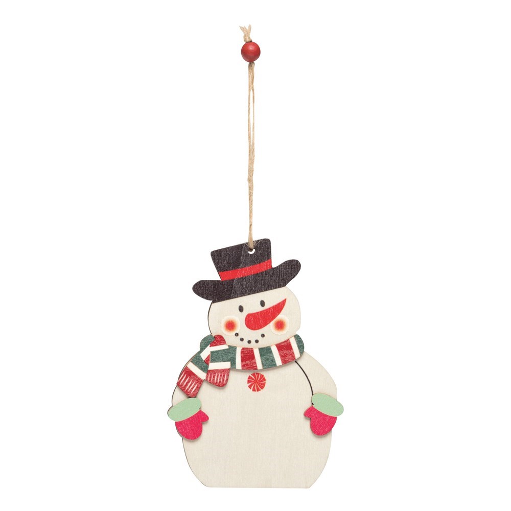 Geschenk- / Baumanhänger WOODEN CLAUS - WOODEN SNOWI