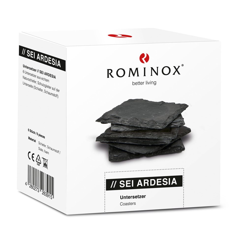 ROMINOX® Untersetzer 6er // Sei Ardesia - Schiefer ROMINOX® Untersetzer 6er // Sei Ardesia - Schiefer
