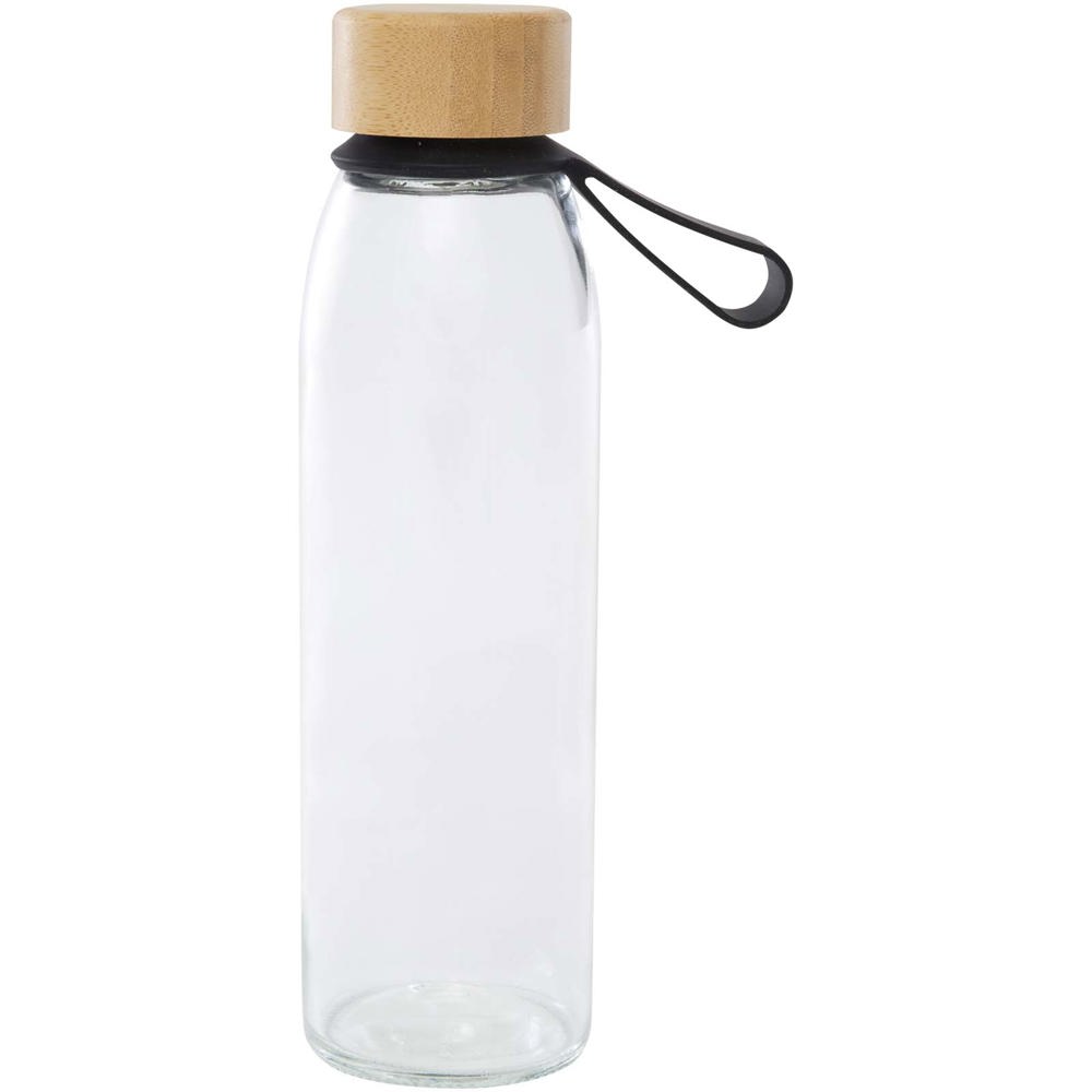 Porto 500 ml Glas-Flasche mit Silikongriff und Bambusdeckel 