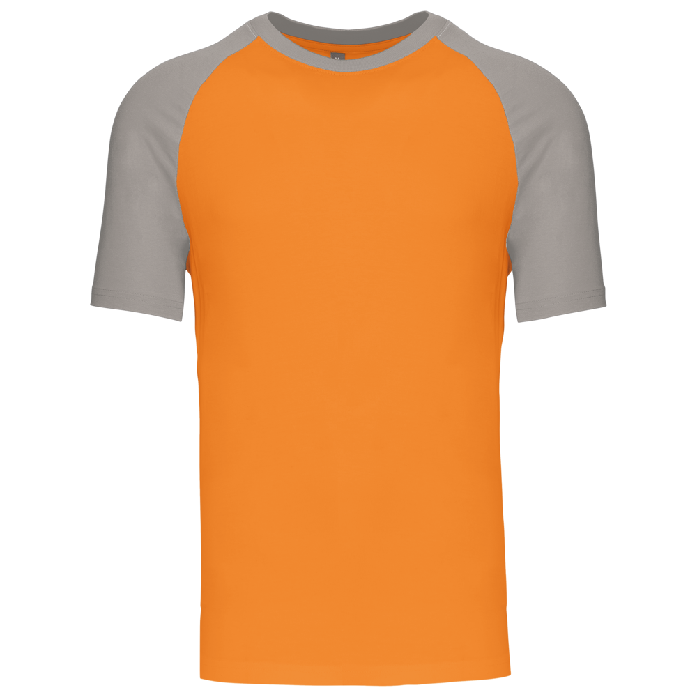 K330 - Baseball-Shirt, zweifarbig - Orange / Light Grey