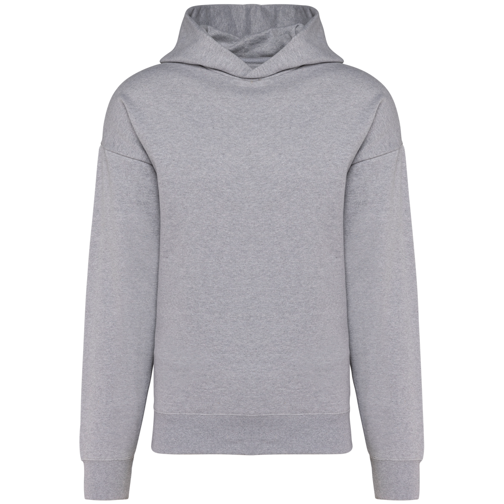 K4018 - Kapuzensweatshirt aus Molton, Oversize, Unisex - Oxford Grey