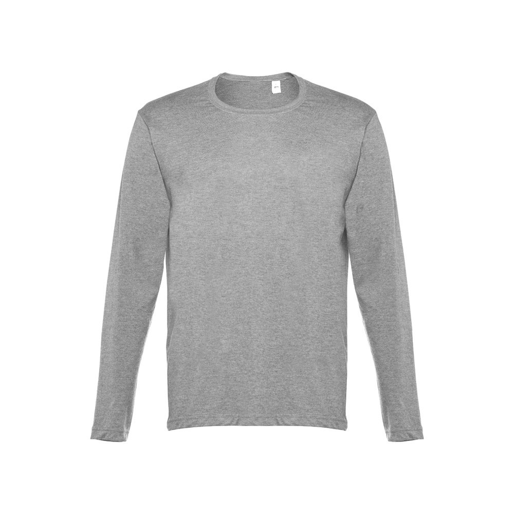 THC BUCHAREST. Herren Langarm T-Shirt - Hellgrau melliert