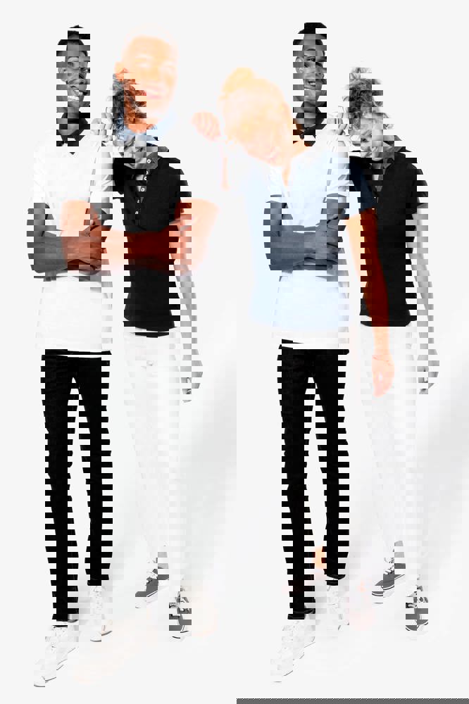 K260 - Zweifarbiges Jersey-Polohemd für Herren