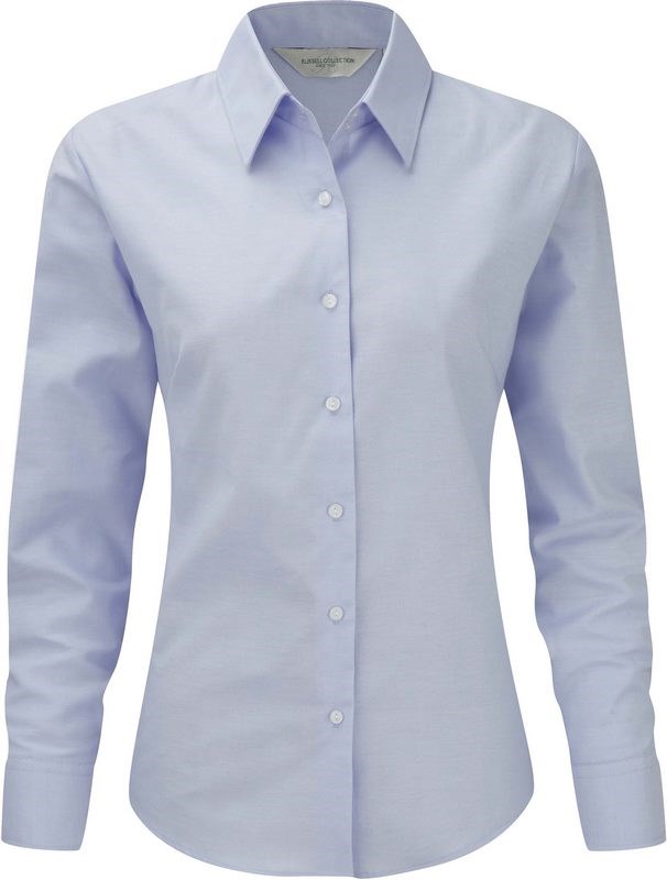 Russell Ladies' Long Sleeve Easy Care Oxford Shirt - Oxford Blau