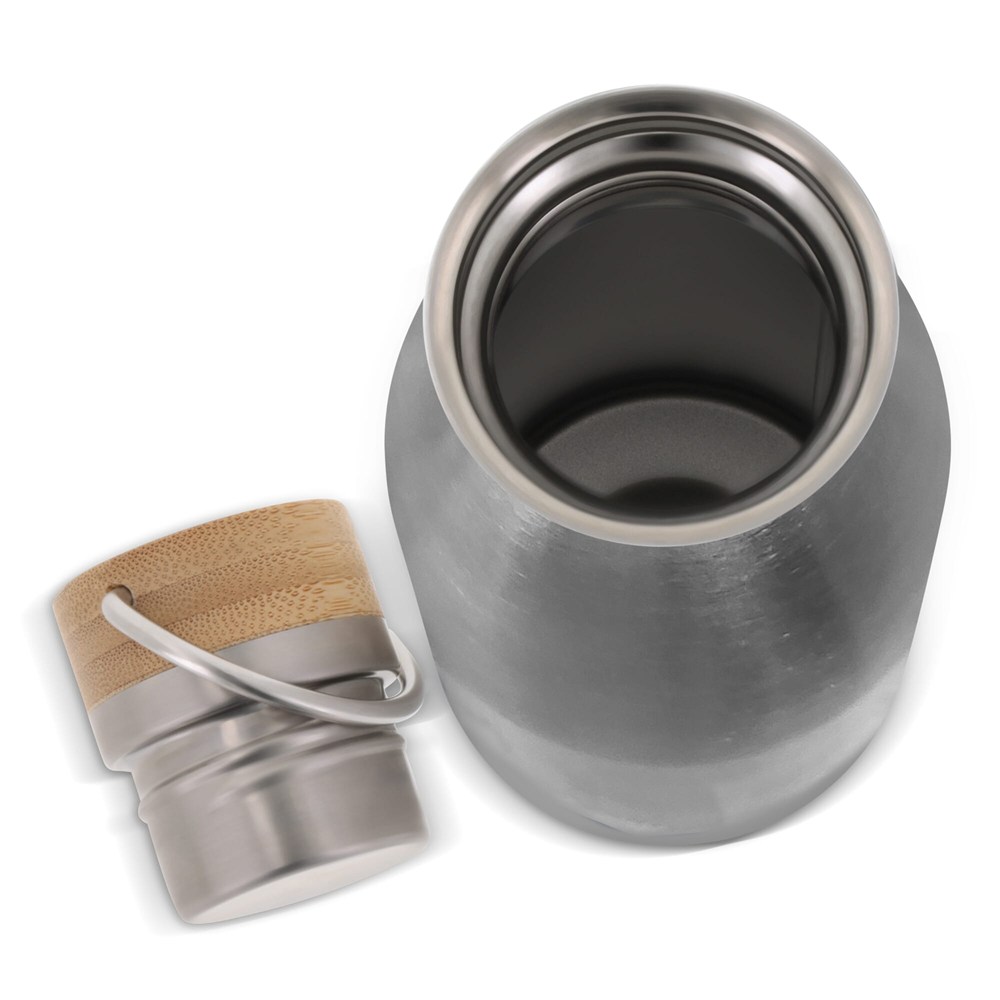 Isolier-Flasche mit Bambusdeckel, 500ml