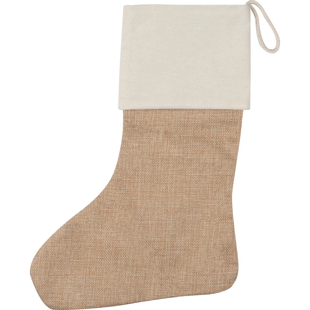 Weihnachtssocke aus Jute Weihnachtssocke aus Jute