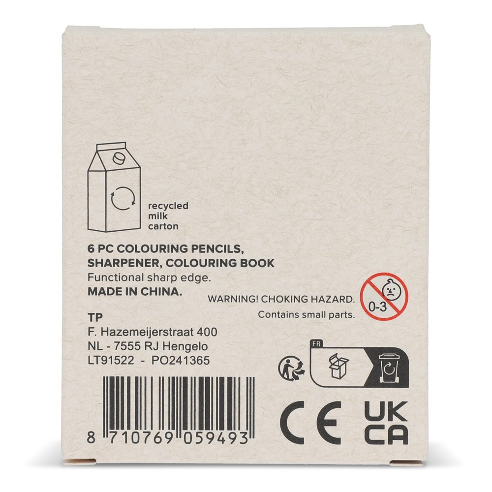 8-teiliges Malset in einer Schachtel aus recyceltem Milchkarton 8-teiliges Malset in einer Schachtel aus recyceltem Milchkarton