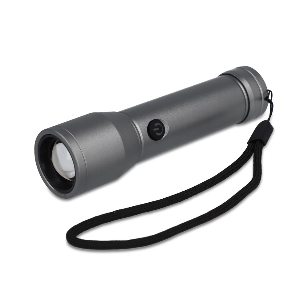 Wiederaufladbare Taschenlampe aus recyceltem Aluminium IPX4 - Silber