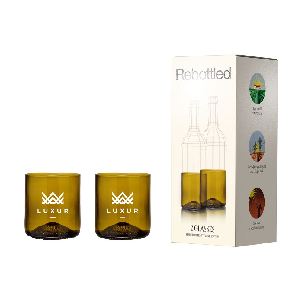 Rebottled® Short Tumbler 2-pack Trinkgläsern Rebottled® Short Tumbler 2-pack Trinkgläsern