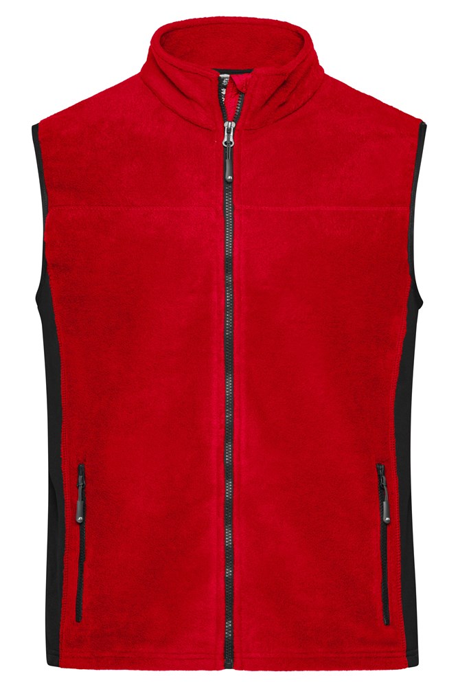 Men's Workwear Fleece Vest - STRONG - - Red/black (ca. Pantone 193C
blackC)