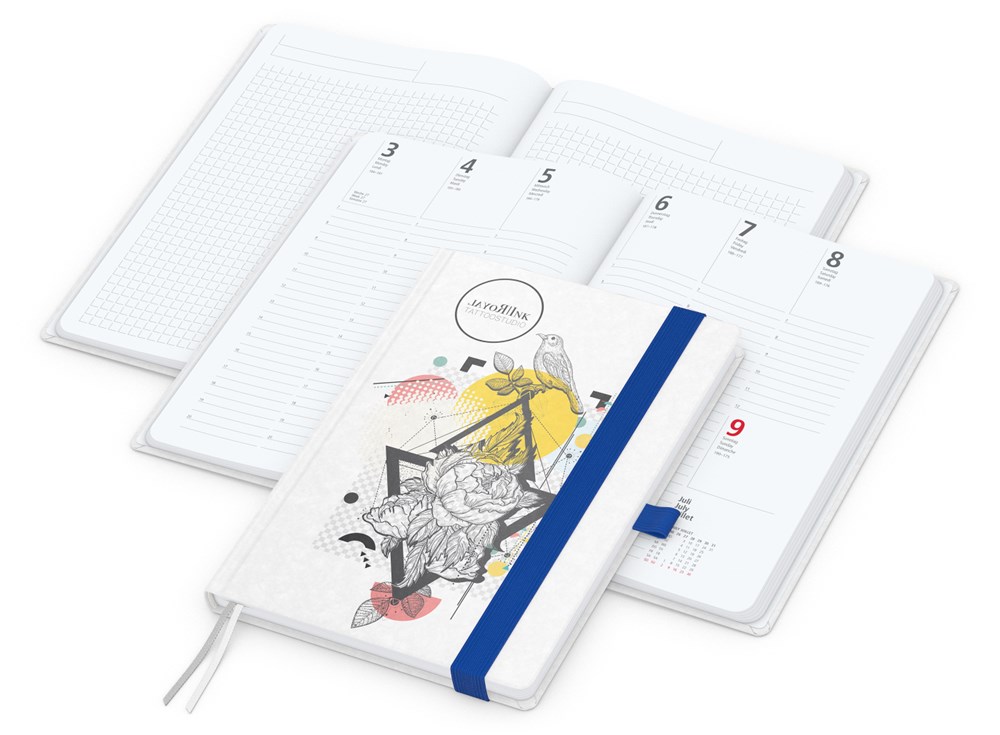 Wochenplaner Match-Hybrid White Bestseller - mittelblau