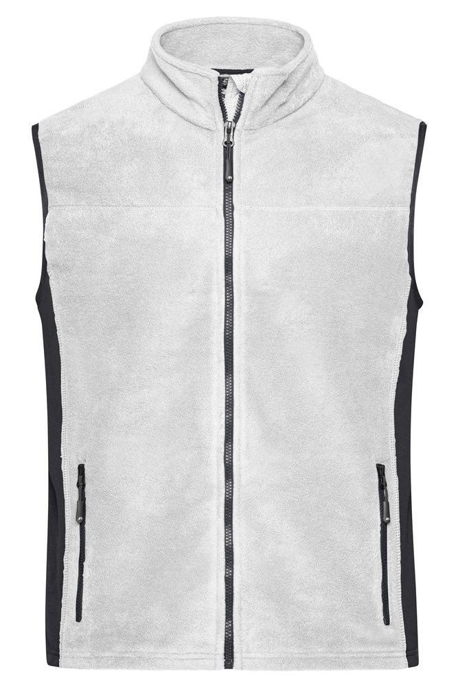 Men's Workwear Fleece Vest - STRONG - - White/carbon (ca. Pantone white
447U)