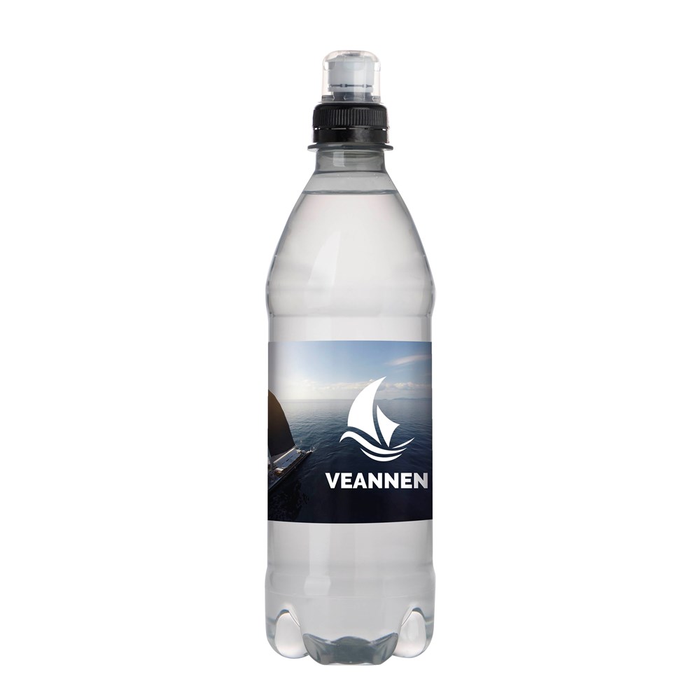 Quellwasser 500 ml mit Sportverschluß - schwarz