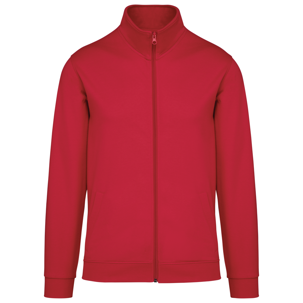 K472 - Sweatjacke mit Reißverschluss - Red
