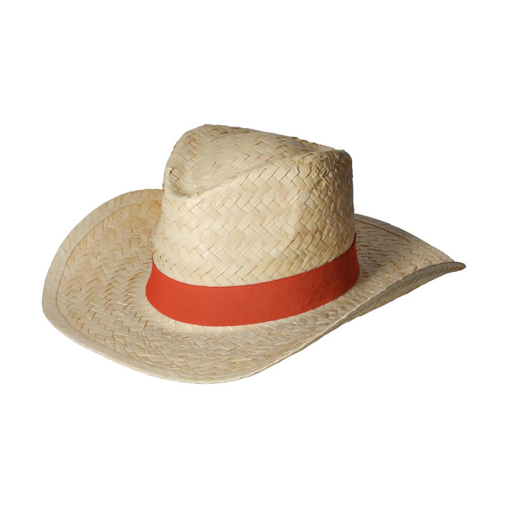 Strohhut "Texas" - natur/orange