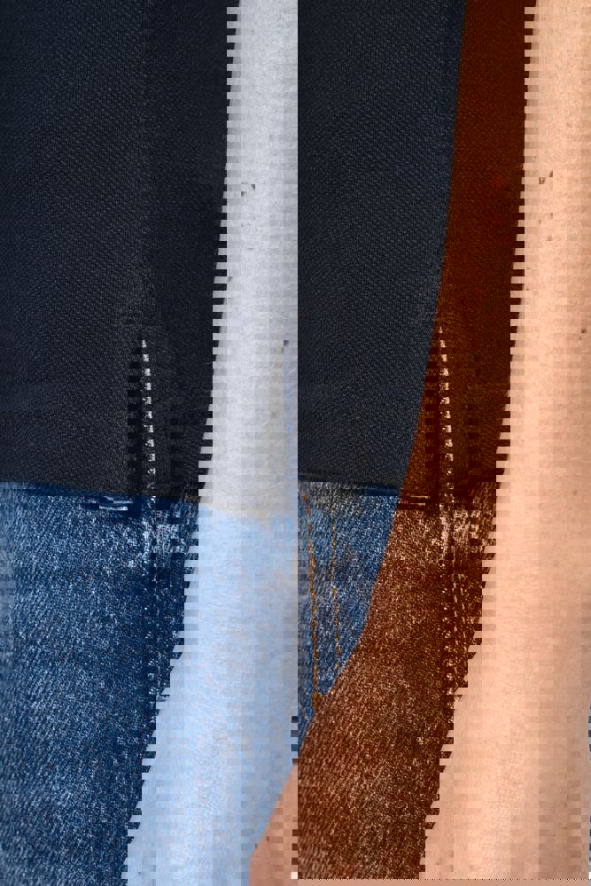 K259 - Zweifarbiges Piqué-Polohemd für Damen