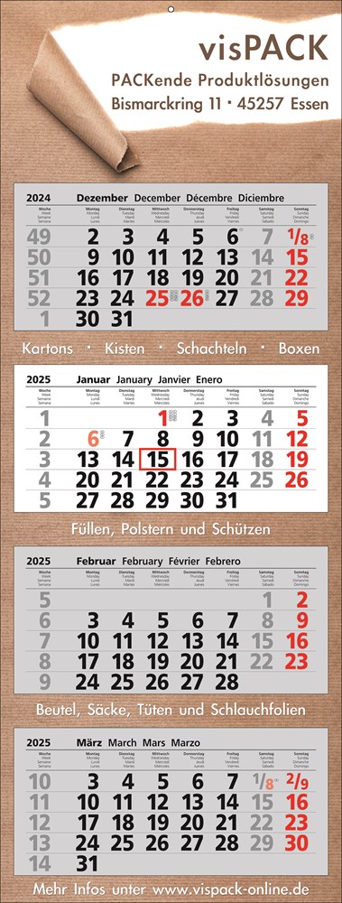 Papierwandkalender 'XXL 4'