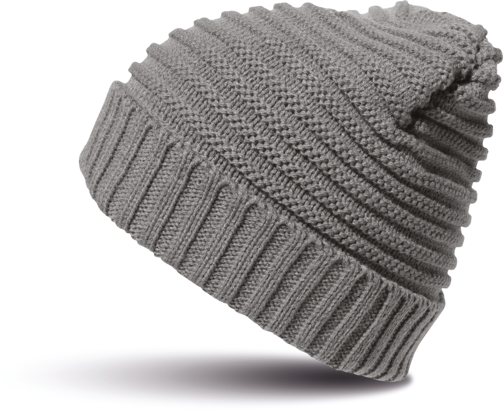 RC376X - Braided knit hat - grey