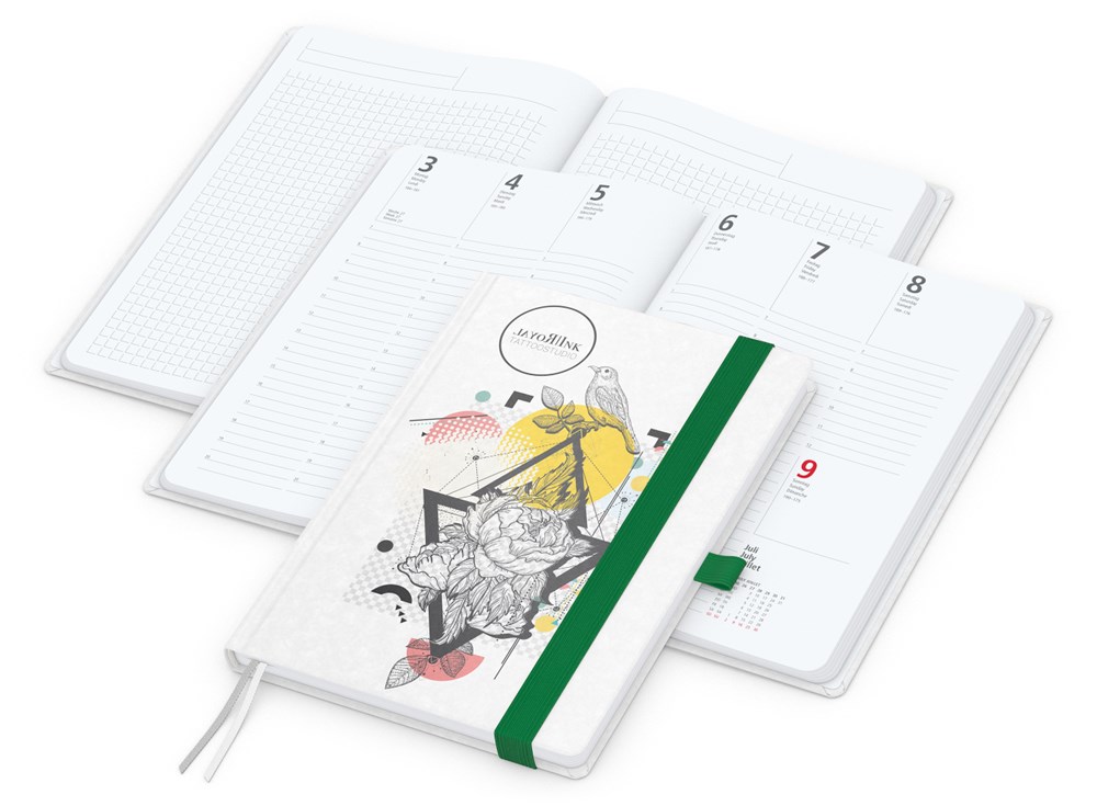 Wochenplaner Match-Hybrid White Bestseller - Grün