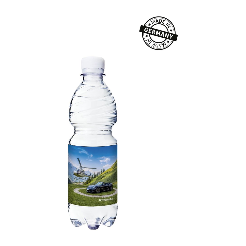 500 ml PromoWater - Mineralwasser, still, Hergestellt in Deutschland - Eco Papier-Etikett 500 ml PromoWater - Mineralwasser, still, Hergestellt in Deutschland - Eco Papier-Etikett