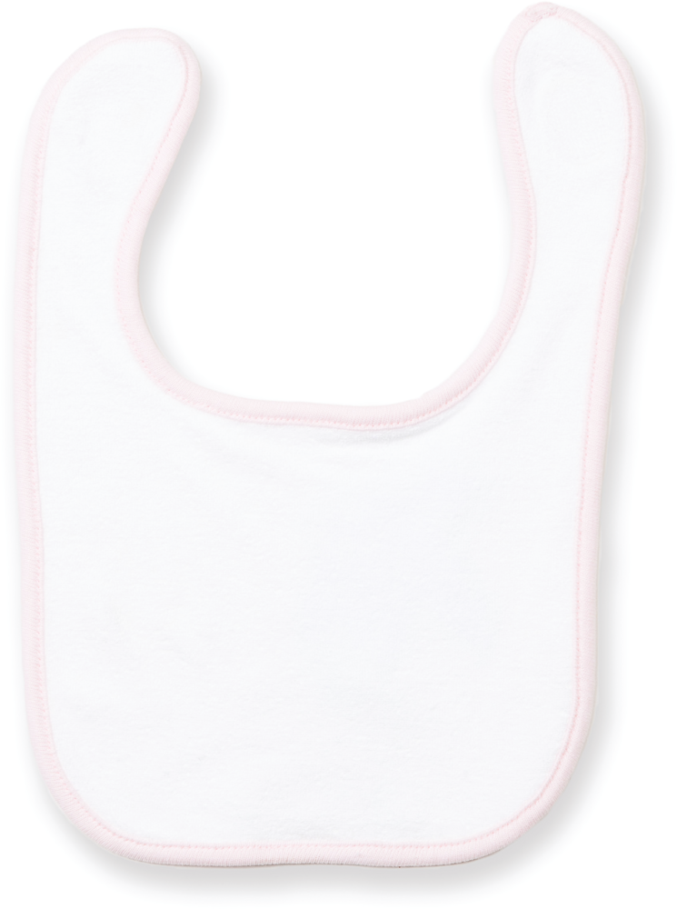LW22T - Baby Lätzchen - White / Pale Pink