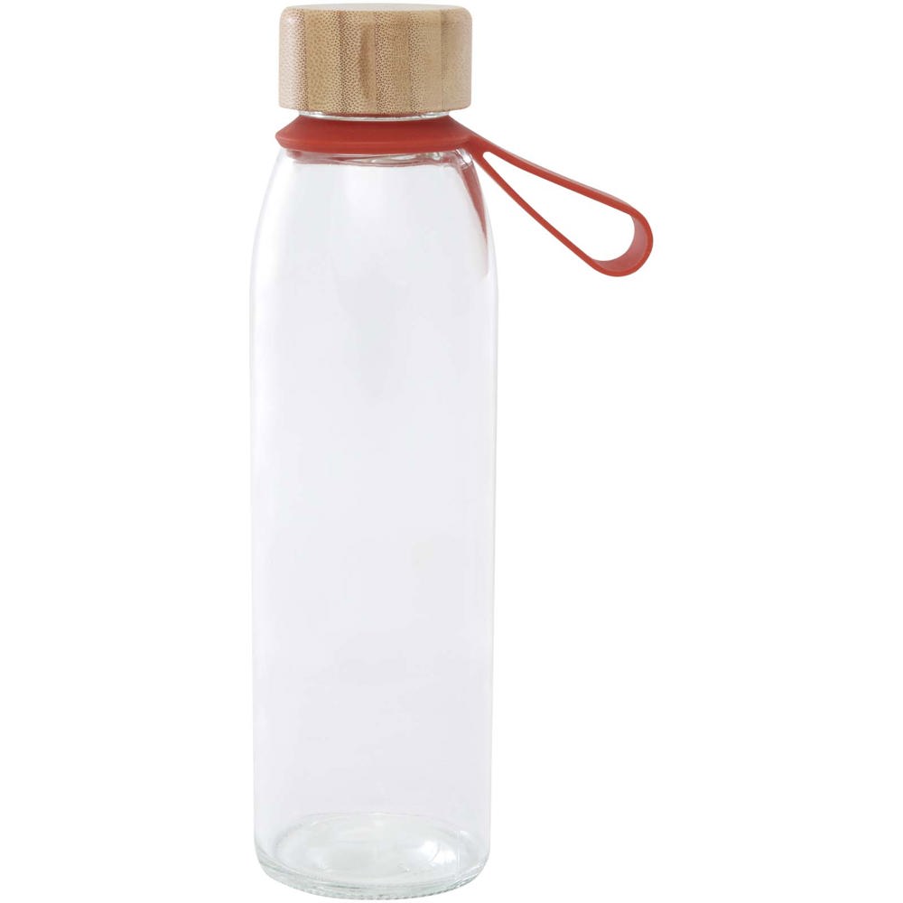 Porto 500 ml Glas-Flasche mit Silikongriff und Bambusdeckel Porto 500 ml Glas-Flasche mit Silikongriff und Bambusdeckel