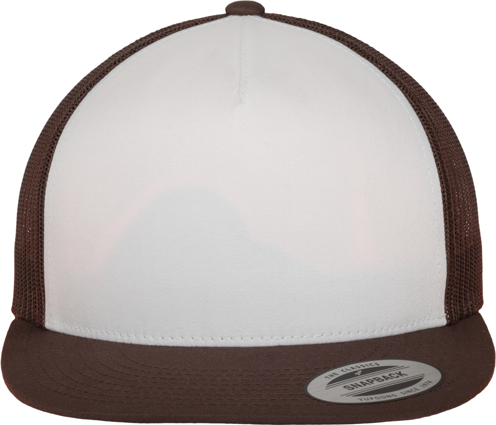 FL6006W - Classic Trucker Kappe - Brown / White / Brown