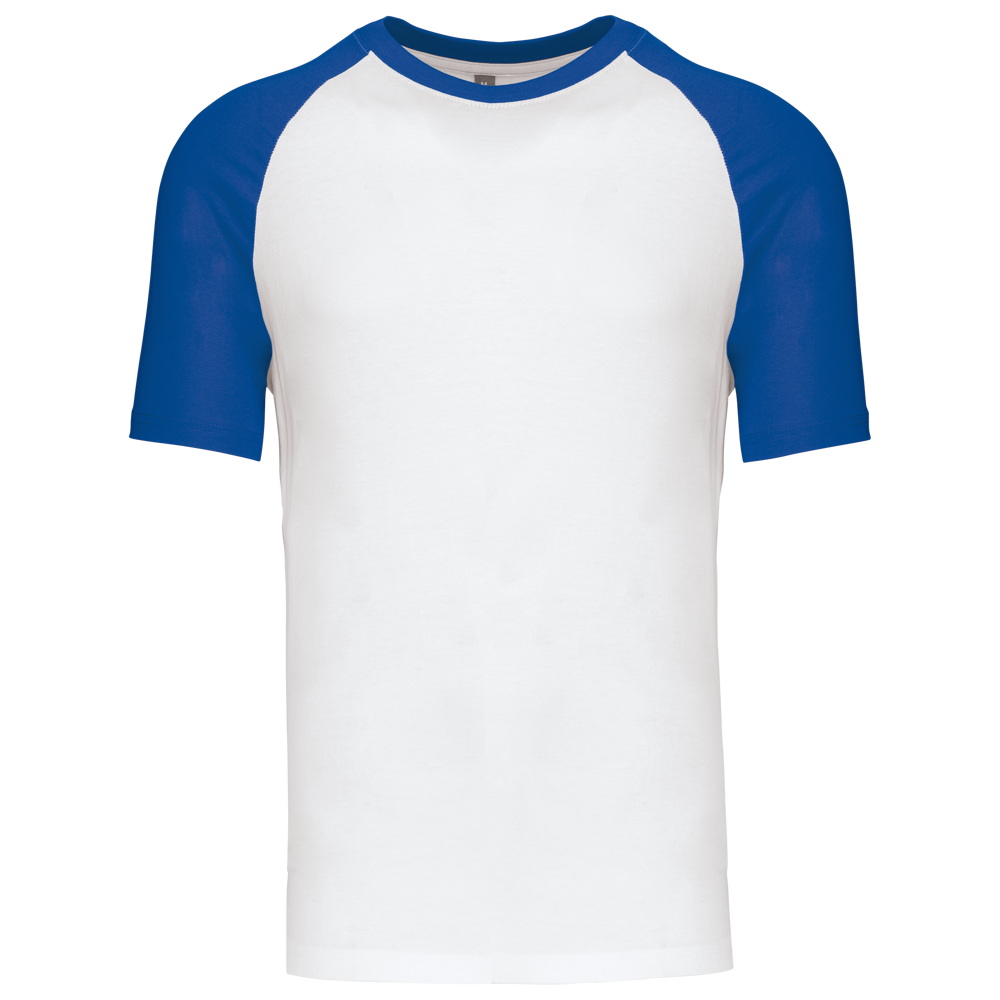 K330 - Baseball-Shirt, zweifarbig - White / Royal Blue