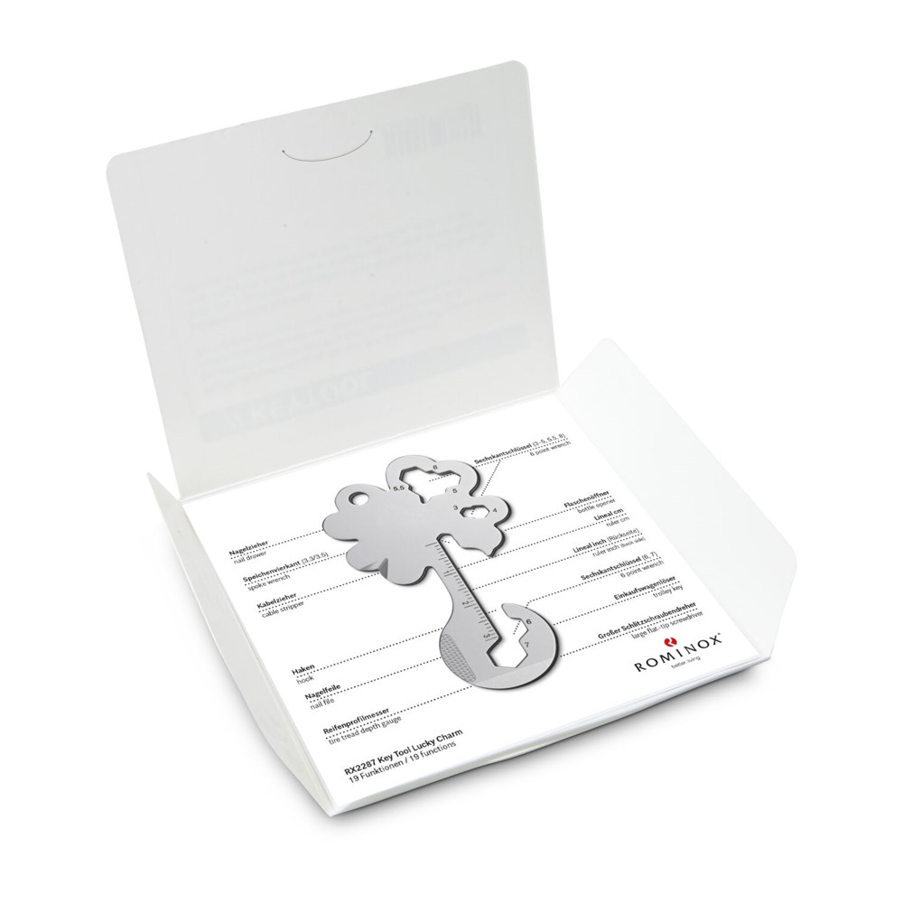 Geschenkartikel: ROMINOX® Key Tool Lucky Charm / Kleeblatt Glücksbringer (19 Funktionen) für Deutschland Fans Geschenkartikel: ROMINOX® Key Tool Lucky Charm / Kleeblatt Glücksbringer (19 Funktionen) für Deutschland Fans