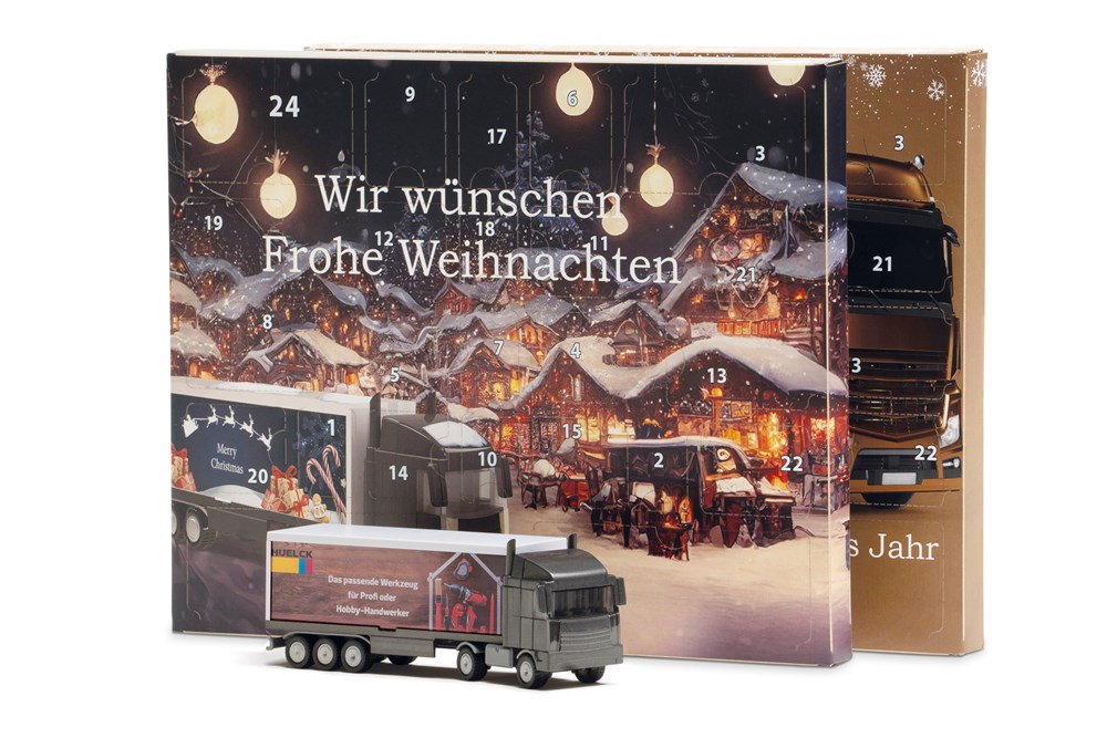 Adventskalender Bausatz "Sattelschlepper mit Parkplatz"