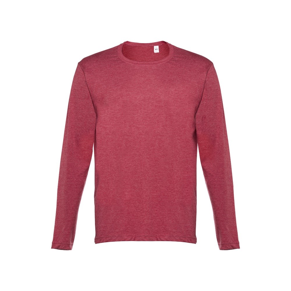 THC BUCHAREST. Herren Langarm T-Shirt - Rot melliert