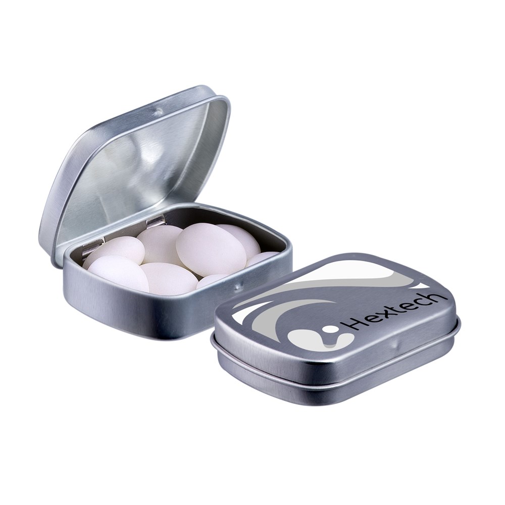 Mini Klappdeckeldose Mentos - silber