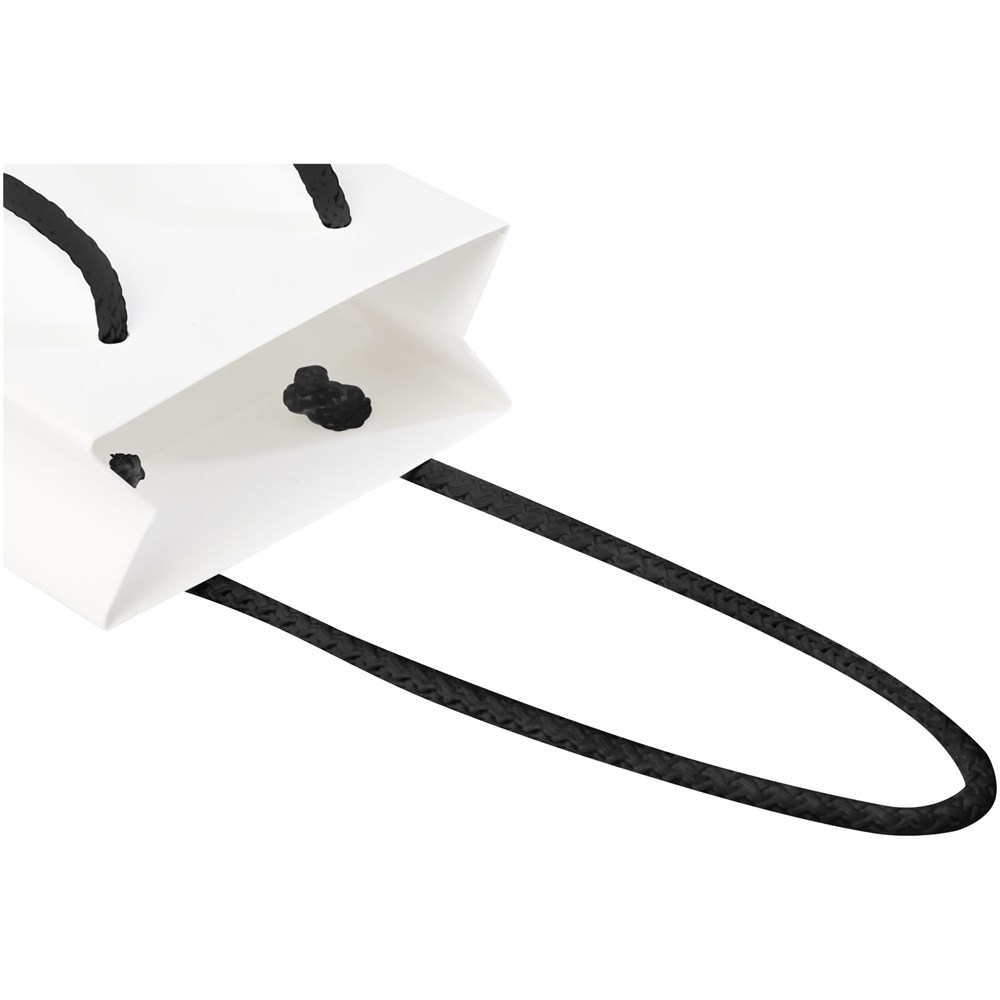 Handgefertigte 170 g/m² Integra-Papiertüte mit Kordelgriffen – klein Handgefertigte 170 g/m² Integra-Papiertüte mit Kordelgriffen – klein