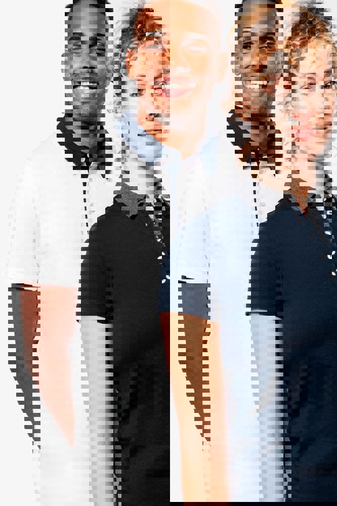 K260 - Zweifarbiges Jersey-Polohemd für Herren