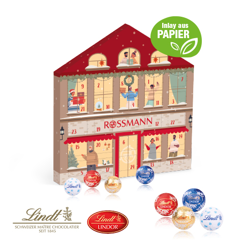 Adventskalender Weihnachtshaus "Exklusiv" mit Lindt Minis Adventskalender Weihnachtshaus "Exklusiv" mit Lindt Minis