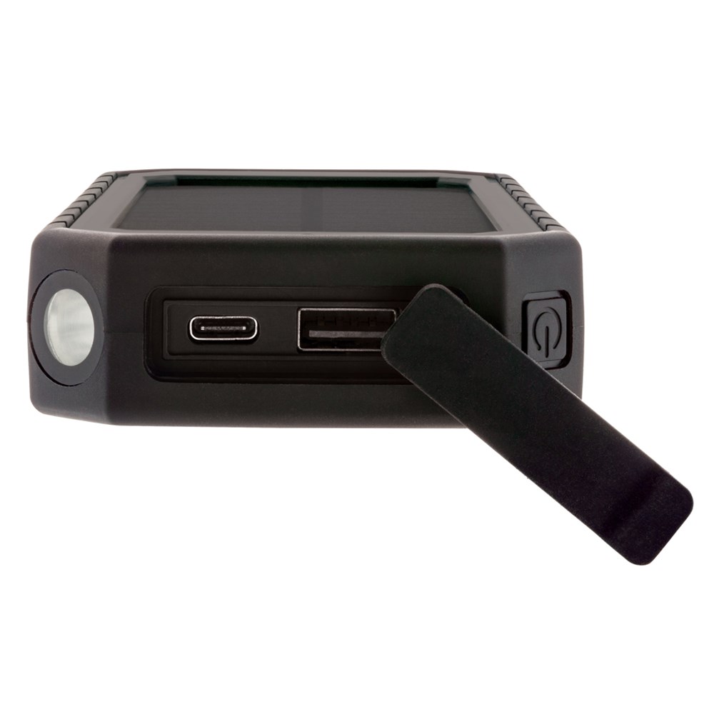 10.000 mAh Solar-Powerbank mit 10W Wireless aus RCS Plastik 10.000 mAh Solar-Powerbank mit 10W Wireless aus RCS Plastik