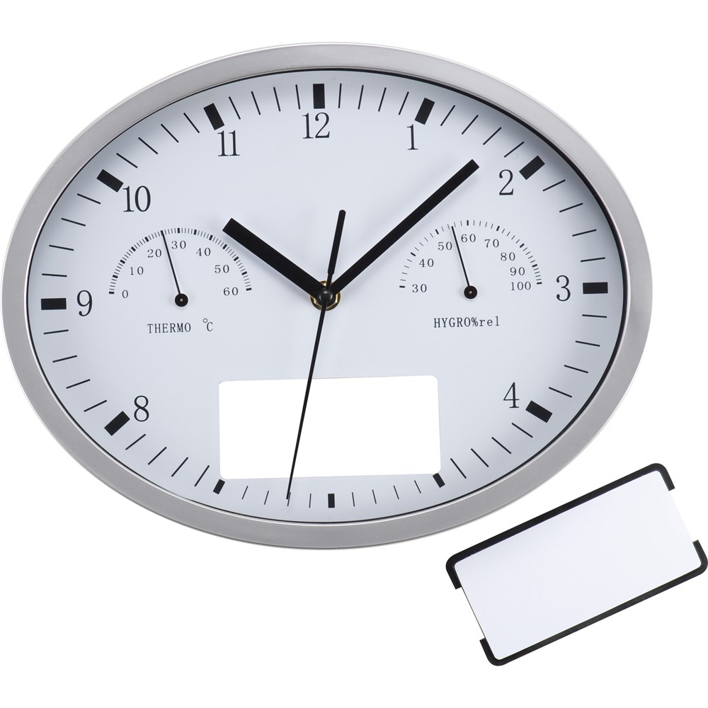 Wanduhr mit Hygro- und Thermometer Wanduhr mit Hygro- und Thermometer
