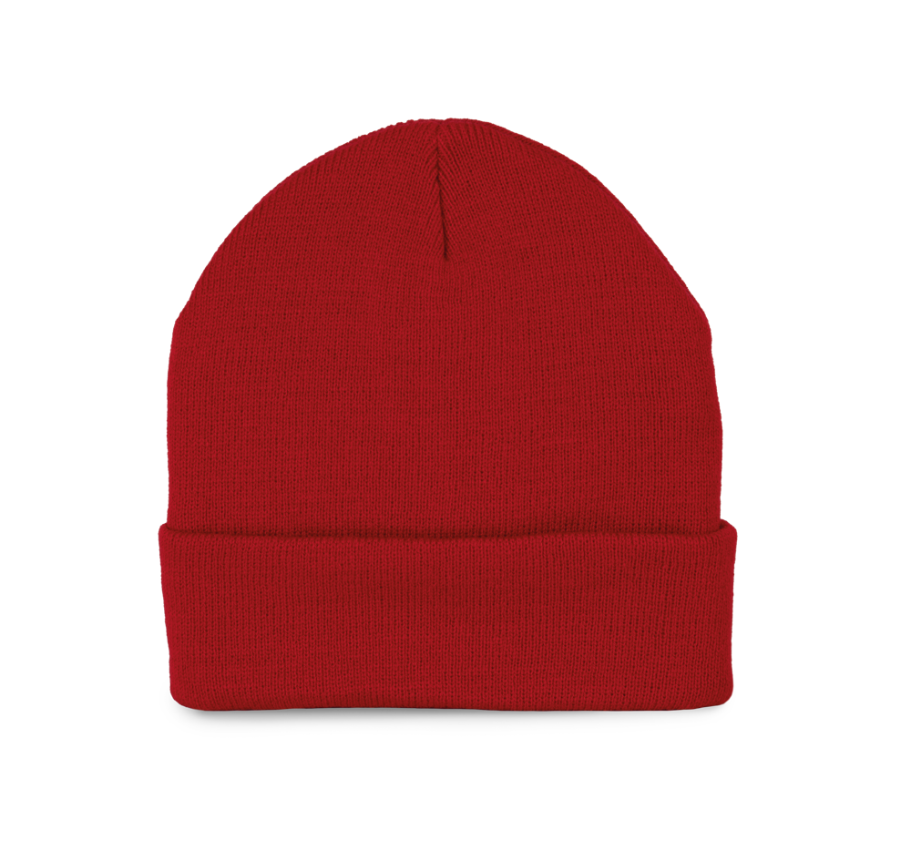 KP892 - Recycelte Mütze mit Strickumschlag - RED