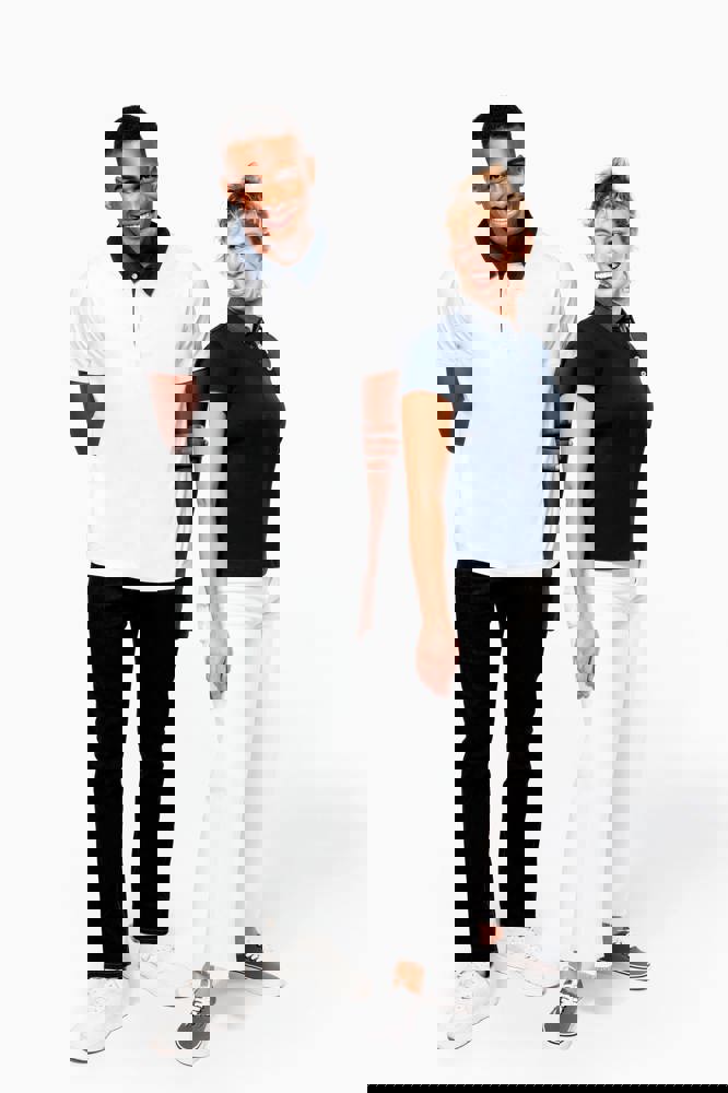 K260 - Zweifarbiges Jersey-Polohemd für Herren