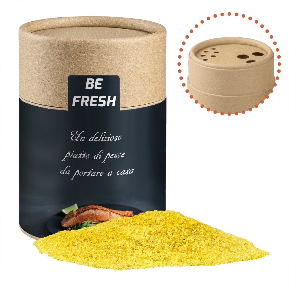 Gewürzmischung Zitronen-Salz, ca. 135g, Kraftpapierstreuer Midi