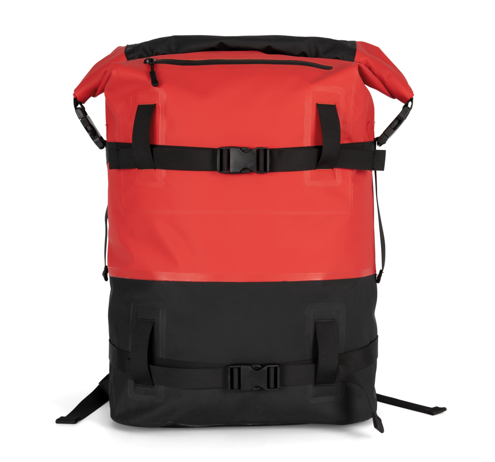 KI0187 - Wasserdichter Rucksack mit Kompressionsriemen - Red / Black