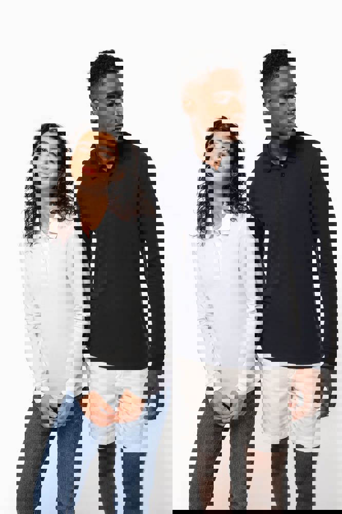 K2027A - Herren Piqué-Polohemd lange Ärmel Bio-180