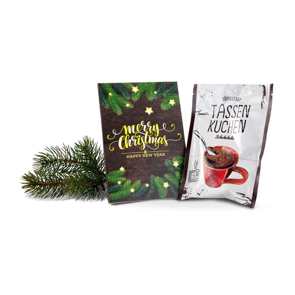 Tassenkuchen Schokolade 70 g, Merry Christmas Tassenkuchen Schokolade 70 g, Merry Christmas
