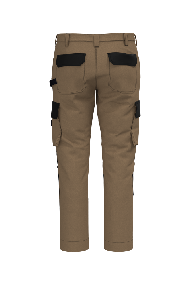 WK742 - Herrenhose zweifarbige Arbeitshose - Camel / Black WK742 - Herrenhose zweifarbige Arbeitshose - Camel / Black