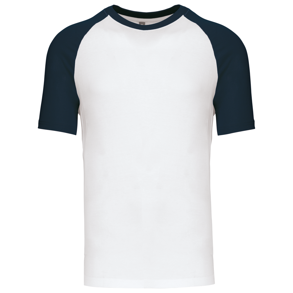 K330 - Baseball-Shirt, zweifarbig - White / Navy