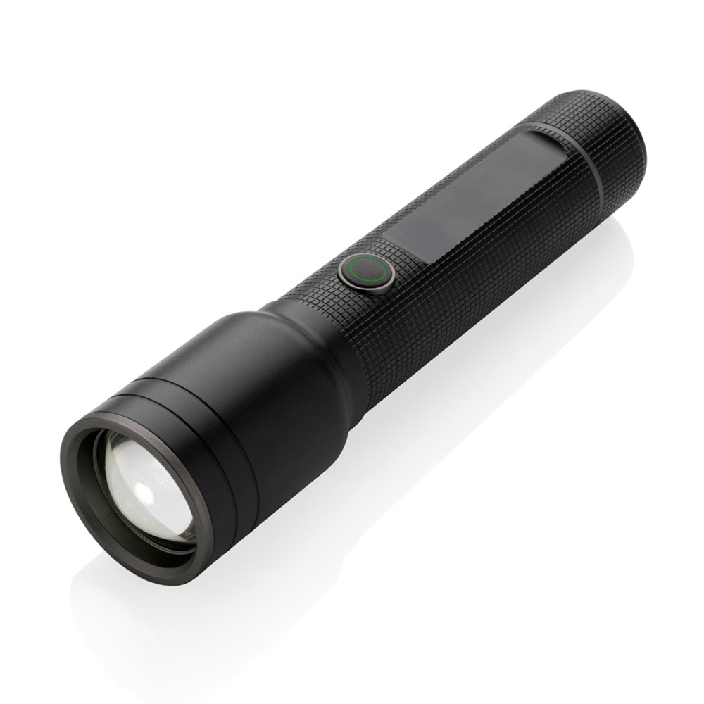 Heavy-Duty USB-Taschenlampe aus RCS recyceltem Aluminium Heavy-Duty USB-Taschenlampe aus RCS recyceltem Aluminium