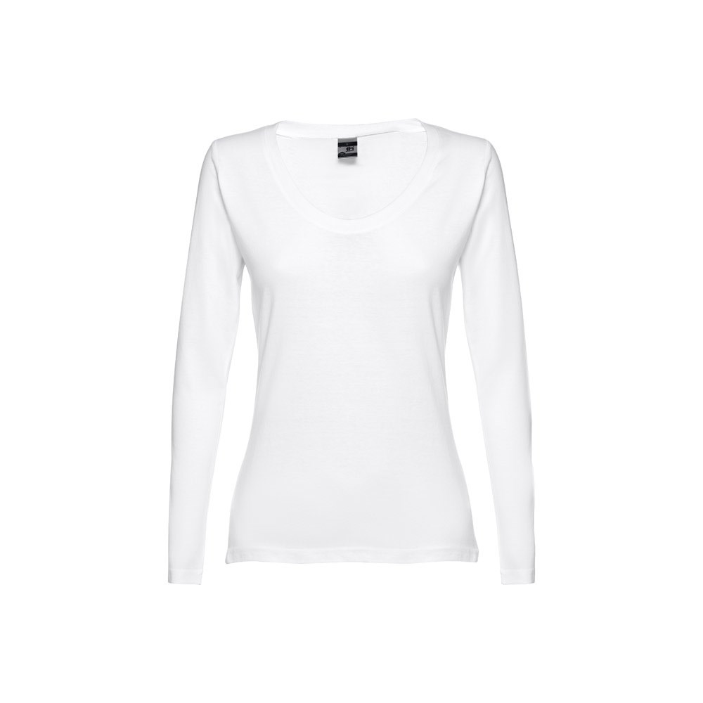 THC BUCHAREST WOMEN WH. Langärmeliges tailliertes T-Shirt für Frauen - Weiß