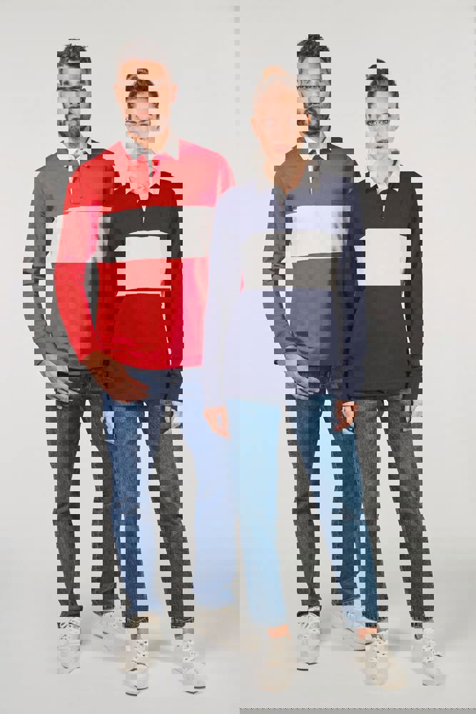 PA429 - Rugby-Polohemd mit langen Ärmeln