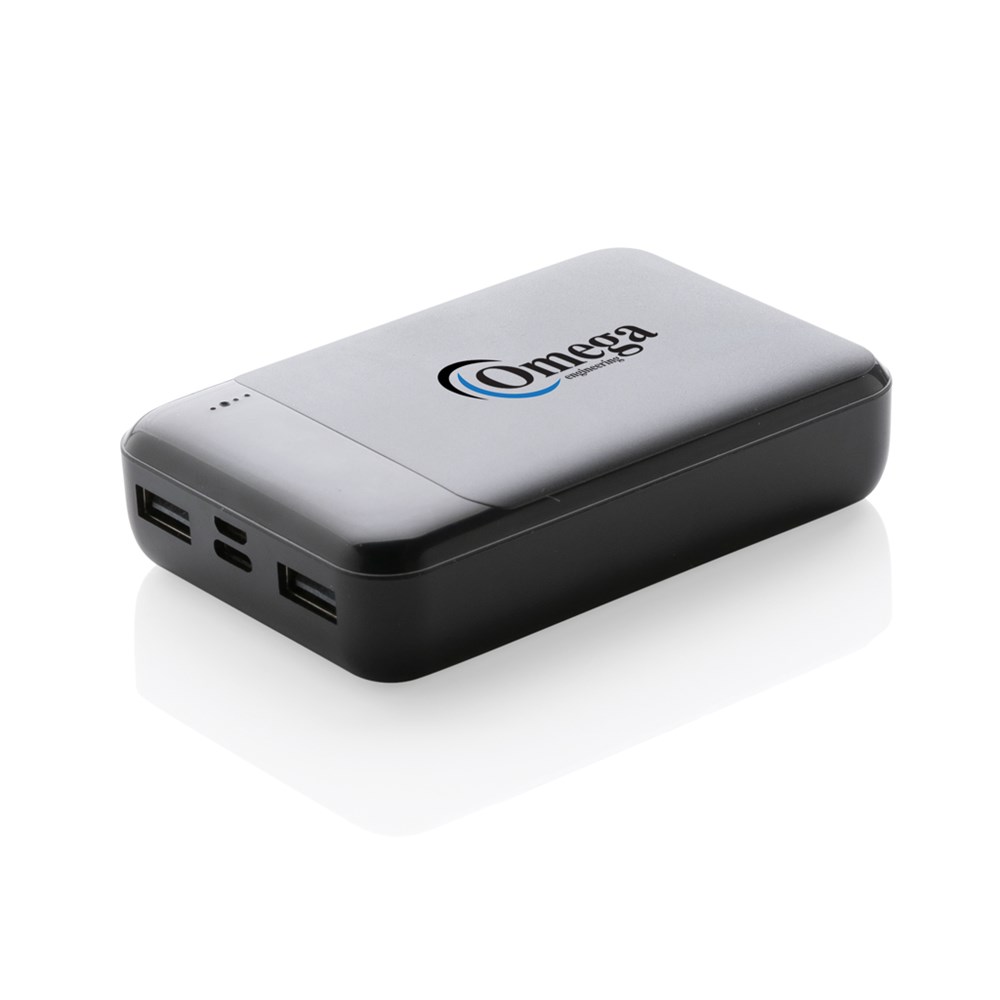 10.000 mAh Powerbank aus RCS Standard recyceltem Kunststoff 10.000 mAh Powerbank aus RCS Standard recyceltem Kunststoff