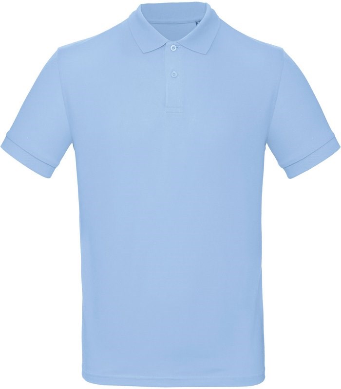 B&C Men's organic polo shirt - Himmel Blau